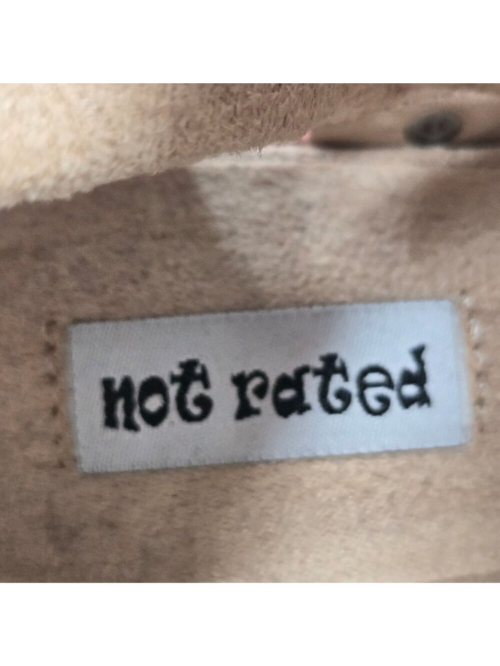 Not Rated Western Ankle Boots 6 Tan Studded Low Heel Harness Cowgirl Shoe Boots - Picture 12 of 12